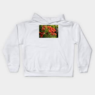 Blood red back lit Poppies Kids Hoodie